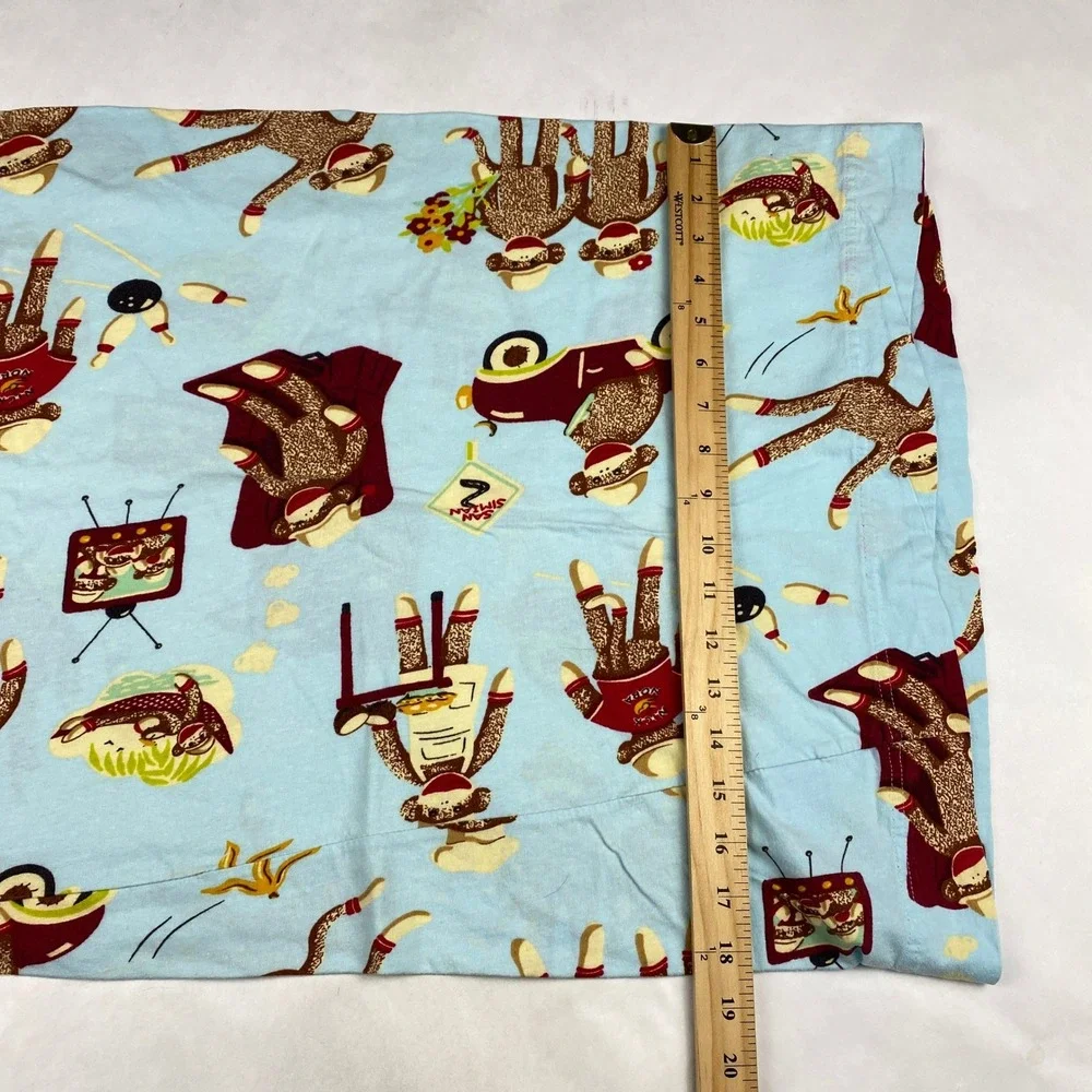 Nick & Nora Flannel Monkey Sock Pillowcase